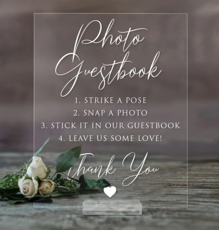 Photo guest book sign