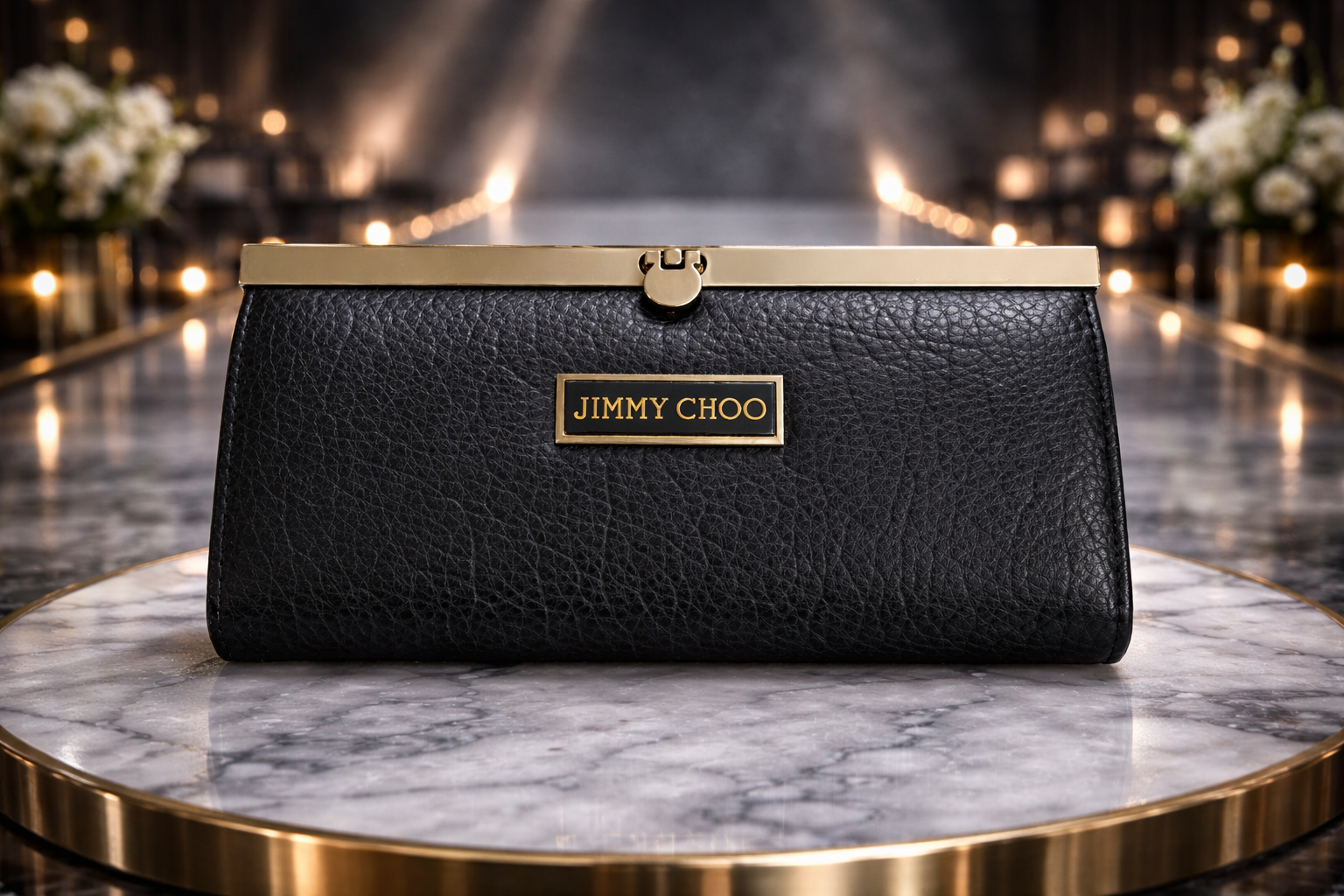 Black Designer Wallet Clutch