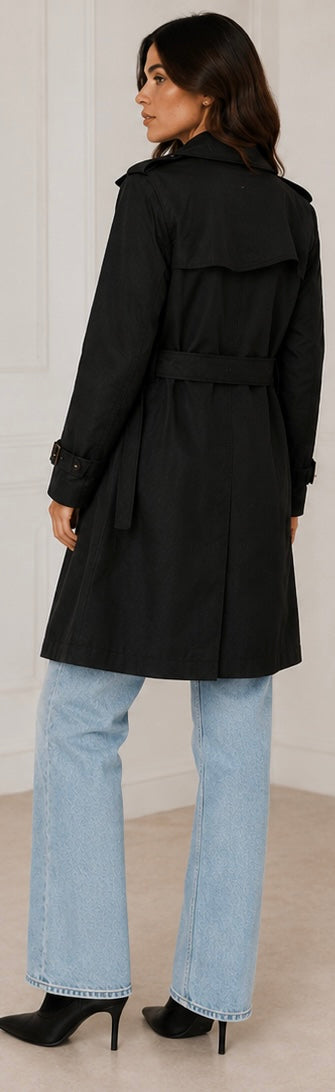 Michael Kors Black Trench Coat – Size S