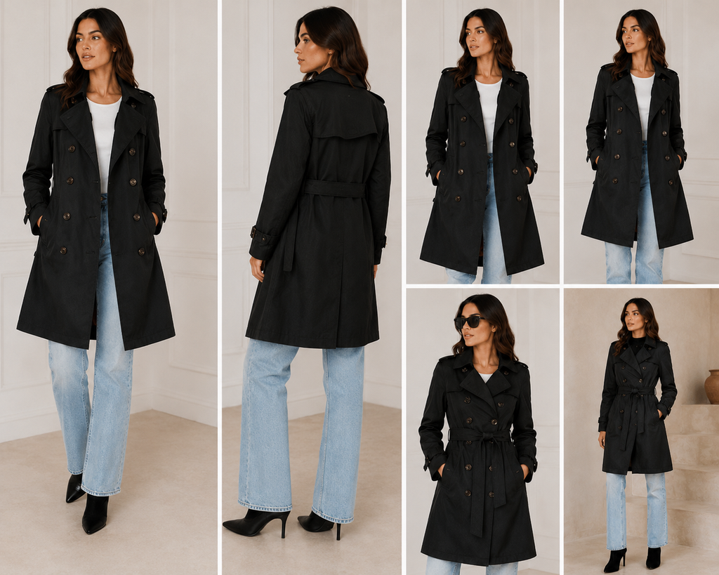 Michael Kors Black Trench Coat – Size S
