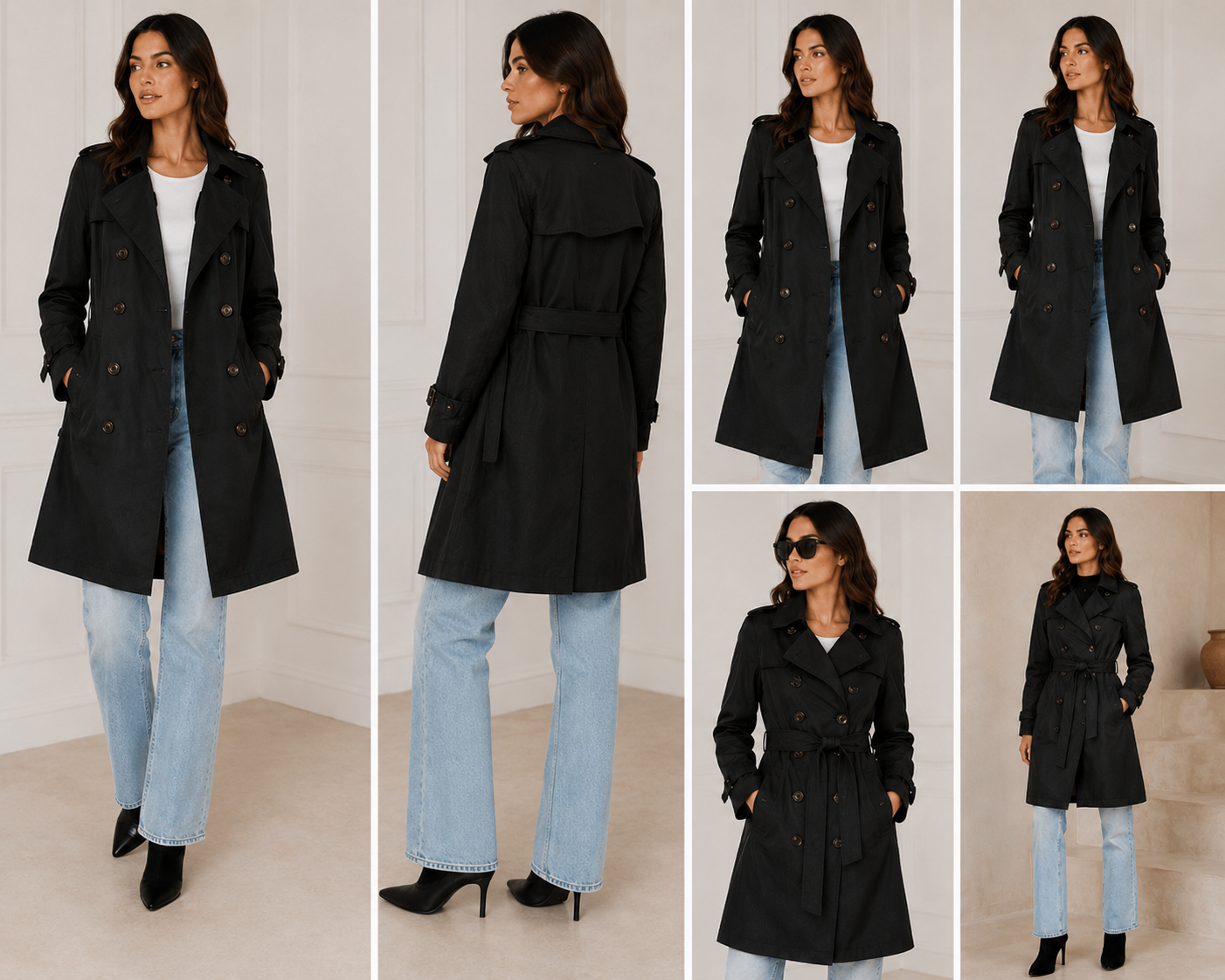 Michael Kors Black Trench Coat – Size S